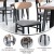 Flash Furniture XU-DG6V5GYV-NAT-GG Commercial Dining Chair with Natural Wood Boomerang Back - Gray Vinyl Seat, Black Steel Frame addl-3
