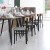 Flash Furniture XU-DG6V5GYV-NAT-GG Commercial Dining Chair with Natural Wood Boomerang Back - Gray Vinyl Seat, Black Steel Frame addl-5