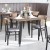 Flash Furniture XU-DG6V5GYV-NAT-GG Commercial Dining Chair with Natural Wood Boomerang Back - Gray Vinyl Seat, Black Steel Frame addl-6