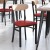 Flash Furniture XU-DG6V5RDV-NAT-GG Commercial Dining Chair with Natural Wood Boomerang Back - Red Vinyl Seat, Black Steel Frame addl-1