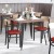 Flash Furniture XU-DG6V5RDV-NAT-GG Commercial Dining Chair with Natural Wood Boomerang Back - Red Vinyl Seat, Black Steel Frame addl-6