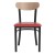 Flash Furniture XU-DG6V5RDV-NAT-GG Commercial Dining Chair with Natural Wood Boomerang Back - Red Vinyl Seat, Black Steel Frame addl-9