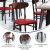 Flash Furniture XU-DG6V5RDV-WAL-GG Commercial Dining Chair with Walnut Wood Boomerang Back - Red Vinyl Seat, Black Steel Frame addl-3