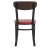 Flash Furniture XU-DG6V5RDV-WAL-GG Commercial Dining Chair with Walnut Wood Boomerang Back - Red Vinyl Seat, Black Steel Frame addl-7