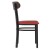 Flash Furniture XU-DG6V5RDV-WAL-GG Commercial Dining Chair with Walnut Wood Boomerang Back - Red Vinyl Seat, Black Steel Frame addl-8