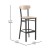 Flash Furniture XU-DG6V6B-NAT-GG Commercial Barstool with Natural Wood Boomerang Back, Wood Seat, Black Steel Frame addl-4
