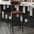Flash Furniture XU-DG6V6B-WAL-GG Commercial Barstool with Walnut Wood Boomerang Back, Wood Seat, Black Steel Frame addl-1