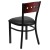 Flash Furniture XU-DG-6Y1B-MAH-BLKV-GG Hercules Black 4 Square Back Metal Restaurant Chair - Mahogany Wood Back, Black Vinyl Seat addl-3