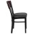 Flash Furniture XU-DG-6Y1B-MAH-BLKV-GG Hercules Black 4 Square Back Metal Restaurant Chair - Mahogany Wood Back, Black Vinyl Seat addl-4