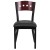 Flash Furniture XU-DG-6Y1B-MAH-BLKV-GG Hercules Black 4 Square Back Metal Restaurant Chair - Mahogany Wood Back, Black Vinyl Seat addl-5