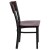 Flash Furniture XU-DG-6Y1B-MAH-MTL-GG Hercules Black 4 Square Back Metal Restaurant Chair - Mahogany Wood Back & Seat addl-4