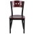 Flash Furniture XU-DG-6Y1B-MAH-MTL-GG Hercules Black 4 Square Back Metal Restaurant Chair - Mahogany Wood Back & Seat addl-5