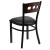 Flash Furniture XU-DG-6Y2B-WAL-BLKV-GG Hercules Black 3 Circle Back Metal Restaurant Chair - Walnut Wood Back, Black Vinyl Seat addl-3