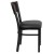 Flash Furniture XU-DG-6Y2B-WAL-BLKV-GG Hercules Black 3 Circle Back Metal Restaurant Chair - Walnut Wood Back, Black Vinyl Seat addl-4