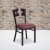 Flash Furniture XU-DG-6Y2B-WAL-BURV-GG Hercules Black 3 Circle Back Metal Restaurant Chair - Walnut Wood Back, Burgundy Vinyl Seat addl-1