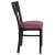 Flash Furniture XU-DG-6Y2B-WAL-BURV-GG Hercules Black 3 Circle Back Metal Restaurant Chair - Walnut Wood Back, Burgundy Vinyl Seat addl-4
