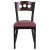 Flash Furniture XU-DG-6Y2B-WAL-BURV-GG Hercules Black 3 Circle Back Metal Restaurant Chair - Walnut Wood Back, Burgundy Vinyl Seat addl-5