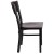 Flash Furniture XU-DG-6Y2B-WAL-MTL-GG Hercules Black 3 Circle Back Metal Restaurant Chair - Walnut Wood Back & Seat addl-4