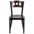 Flash Furniture XU-DG-6Y2B-WAL-MTL-GG Hercules Black 3 Circle Back Metal Restaurant Chair - Walnut Wood Back & Seat addl-5