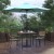 Flash Furniture XU-DG-810060062-UB19BTL-GG 2 Synthetic Teak Stackable Patio Chairs, 35" Square Patio Table, Teal Umbrella & Base, 5 Piece Set addl-1