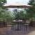 Flash Furniture XU-DG-810060062-UB19BTN-GG 2 Synthetic Teak Stackable Patio Chairs, 35" Square Patio Table, Tan Umbrella & Base, 5 Piece Set addl-1