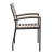 Flash Furniture XU-DG-810060064-GG 35" Square Steel Synthetic Teak Poly Slat Patio Table. Umbrella Hole and 4 Club Chairs, 5 Piece Set addl-9