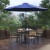 Flash Furniture XU-DG-810060064-UB19BNV-GG 4 Synthetic Teak Stackable Patio Chairs, 35" Square Table, Navy Umbrella & Base, 7 Piece Set addl-1