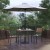 Flash Furniture XU-DG-810060362-UB19BGY-GG All-Weather Stacking Faux Teak Chairs, 35" Square Faux Teak Table, Gray Umbrella & Base, 5 Piece Set addl-1