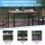 Flash Furniture XU-DG-810060362-UB19BGY-GG All-Weather Stacking Faux Teak Chairs, 35" Square Faux Teak Table, Gray Umbrella & Base, 5 Piece Set addl-3