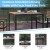 Flash Furniture XU-DG-810060362-UB19BNV-GG All-Weather Stacking Faux Teak Chairs, 35" Square Faux Teak Table, Navy Umbrella & Base, 5 Piece Set addl-3