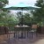 Flash Furniture XU-DG-810060362-UB19BTL-GG All-Weather Stacking Faux Teak Chairs, 35" Square Faux Teak Table, Teal Umbrella & Base, 5 Piece Set addl-1