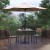 Flash Furniture XU-DG-810060362-UB19BTN-GG All-Weather Stacking Faux Teak Chairs, 35" Square Faux Teak Table, Tan Umbrella & Base, 5 Piece Set addl-1
