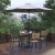 Flash Furniture XU-DG-810060364-UB19BGY-GG All-Weather Stacking Faux Teak Chairs, 35" Square Faux Teak Table, Tan Umbrella & Base, 7 Piece Set addl-1