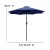 Flash Furniture XU-DG-810060364-UB19BNV-GG All-Weather Stacking Faux Teak Chairs, 35" Square Faux Teak Table, Navy Umbrella & Base, 7 Piece Set addl-9