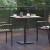 Flash Furniture XU-DG-HW1045-GG 30" Square Outdoor Patio Bistro Faux Teak Poly Slat Dining Table addl-1