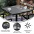 Flash Furniture XU-DG-HW1045-GY-GG 30" Square Outdoor Patio Bistro Faux Gray Wash Teak Poly Slat Dining Table addl-3