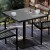 Flash Furniture XU-DG-HW1045-GY-GG 30" Square Outdoor Patio Bistro Faux Gray Wash Teak Poly Slat Dining Table addl-6