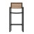 Flash Furniture XU-DG-HW6036B-ARM-GG All-Weather Outdoor Bar Stool with Faux Wood Poly Resin Slats and Aluminum Frame, Teak addl-10