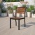 Flash Furniture XU-DG-HW6036-GG Outdoor Stackable Side Chair with Faux Teak Poly Slats addl-1