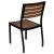 Flash Furniture XU-DG-HW6036-GG Outdoor Stackable Side Chair with Faux Teak Poly Slats addl-5