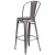Flash Furniture XU-DG-TP001B-30-WD-GG 30" Clear Coated Barstool with Back and Wood Seat addl-3