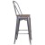 Flash Furniture XU-DG-TP001B-30-WD-GG 30" Clear Coated Barstool with Back and Wood Seat addl-4