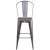 Flash Furniture XU-DG-TP001B-30-WD-GG 30" Clear Coated Barstool with Back and Wood Seat addl-5