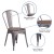 Flash Furniture XU-DG-TP001-WD-GG Clear Coated Metal Stackable Chair with Wood Seat addl-3
