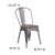 Flash Furniture XU-DG-TP001-WD-GG Clear Coated Metal Stackable Chair with Wood Seat addl-4