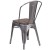 Flash Furniture XU-DG-TP001-WD-GG Clear Coated Metal Stackable Chair with Wood Seat addl-5