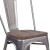 Flash Furniture XU-DG-TP001-WD-GG Clear Coated Metal Stackable Chair with Wood Seat addl-6