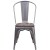 Flash Furniture XU-DG-TP001-WD-GG Clear Coated Metal Stackable Chair with Wood Seat addl-8