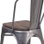 Flash Furniture XU-DG-TP001-WD-GG Clear Coated Metal Stackable Chair with Wood Seat addl-9