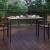 Flash Furniture XU-DG-UH3048-GG Outdoor 30" x 48" Steel Restaurant Dining Table with Synthetic Teak Poly Slats & Umbrella Holder Hole addl-1